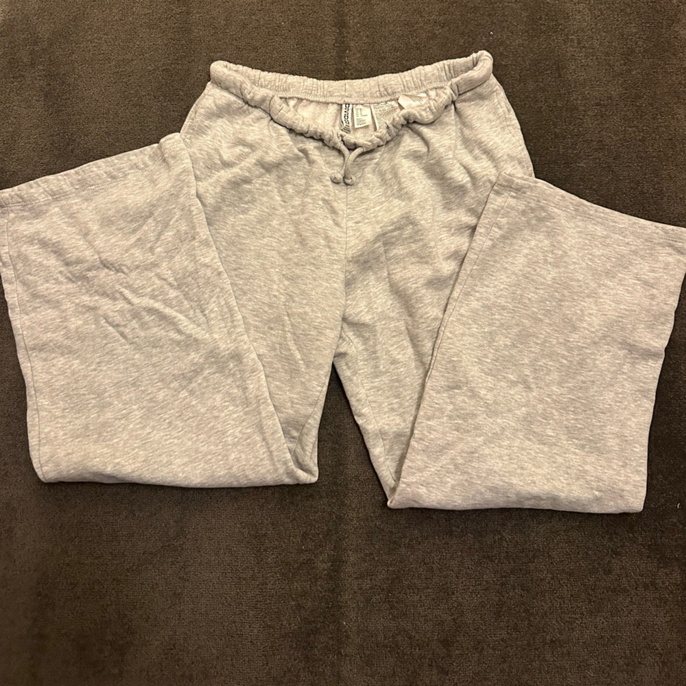 H&M Light Grey Wide Leg Sweatpants